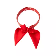 Red Oversized Bow Choker Necklace at Spencer's