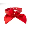 Red Oversized Bow Choker Necklace at Spencer's
