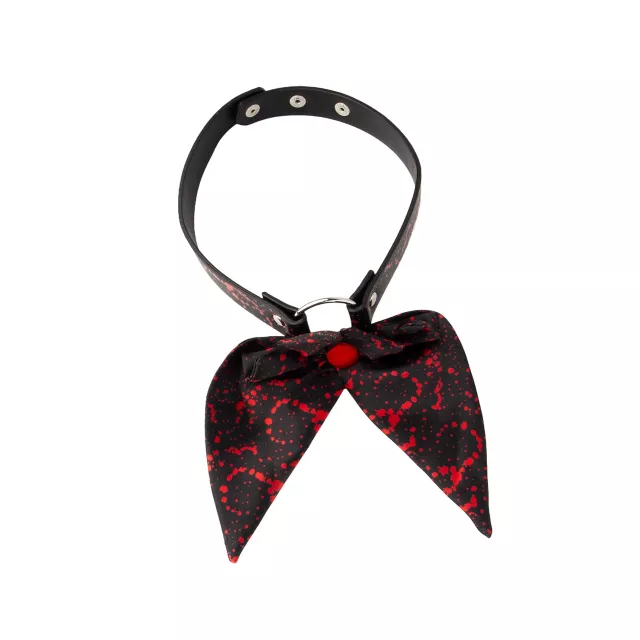 Blood Splatter Oversized Bow Choker Necklace at Spencer's