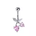 Pink Heart Cherry Belly Ring - 14 Gauge at Spencer's