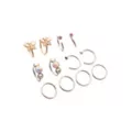 Multi-Pack CZ Pink Butterfly Hoop Nose Rings 12 Pack - 20 Gauge at Spencer's