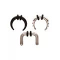 Multi-Pack Silvertone Black Clear Pinchers 3 Pack - 10 Gauge at Spencer's
