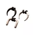 Multi-Pack Silvertone Black Clear Pinchers 3 Pack - 10 Gauge at Spencer's