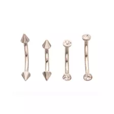 Multi-Pack Silver Spiked Vertical Labrets 4 Pack - 16 Gauge at Spencer's