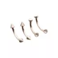 Multi-Pack Silver Spiked Vertical Labrets 4 Pack - 16 Gauge at Spencer's