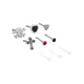 Multi-Pack Titanium CZ Skull Cross and Heart Nose Pins 9 Pack - 20 Gauge at Spencer's
