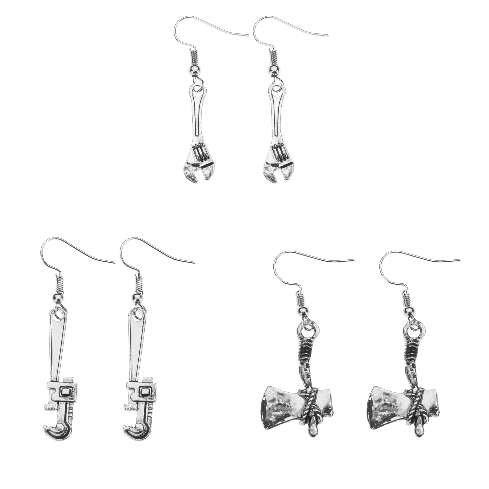 Multi-Pack Hatchet and Wrench Dangle Earrings - 3 Pair at Spencer's