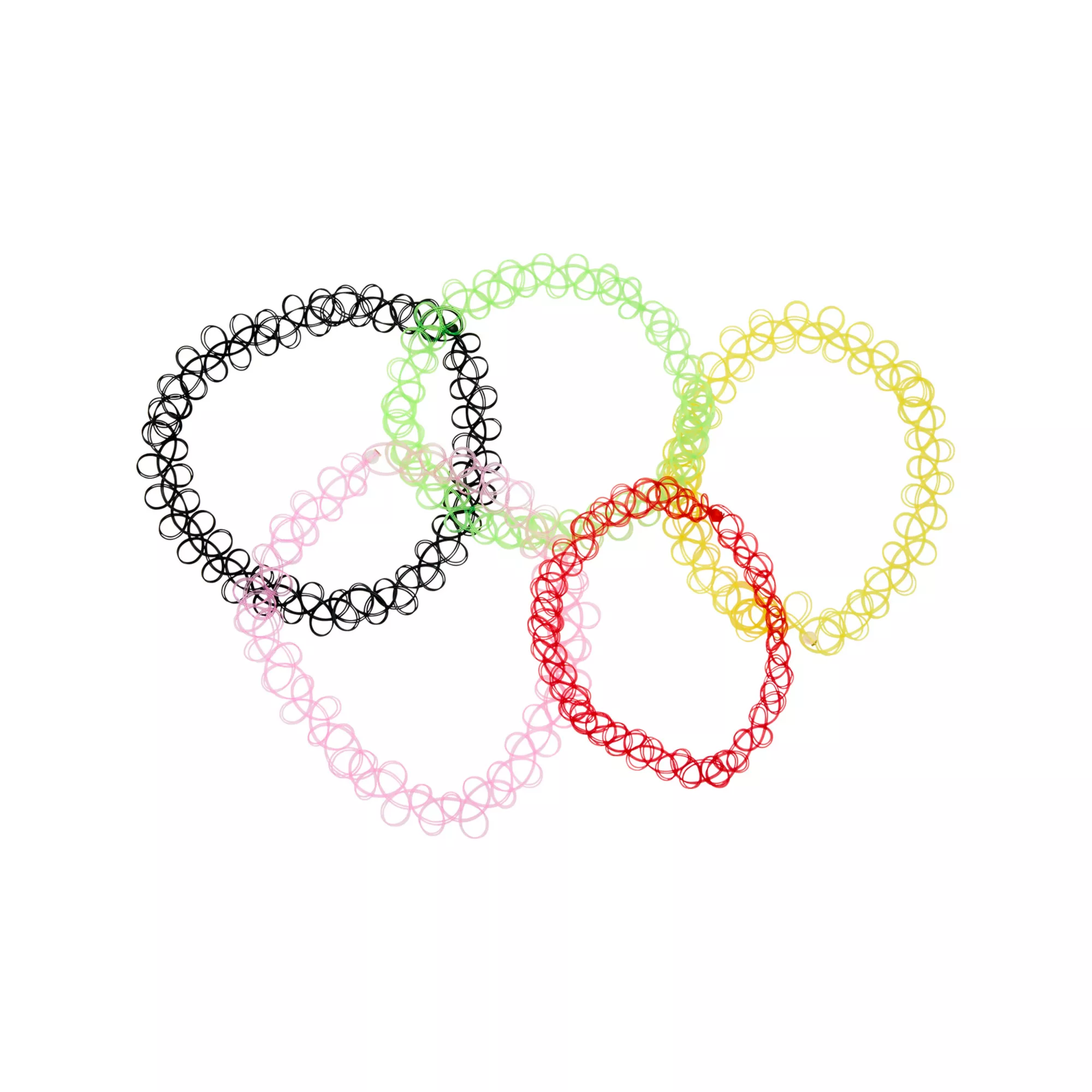 Multi-Pack Green Multi-Color Tattoo Choker Necklaces - 5 Pack at Spencer's