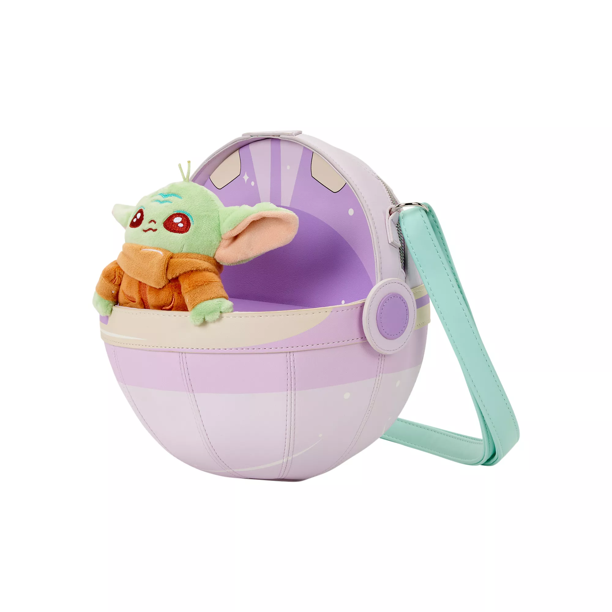 Loungefly Grogu Hover Pram Plush Crossbody Bags - The Mandalorian at Spencer's