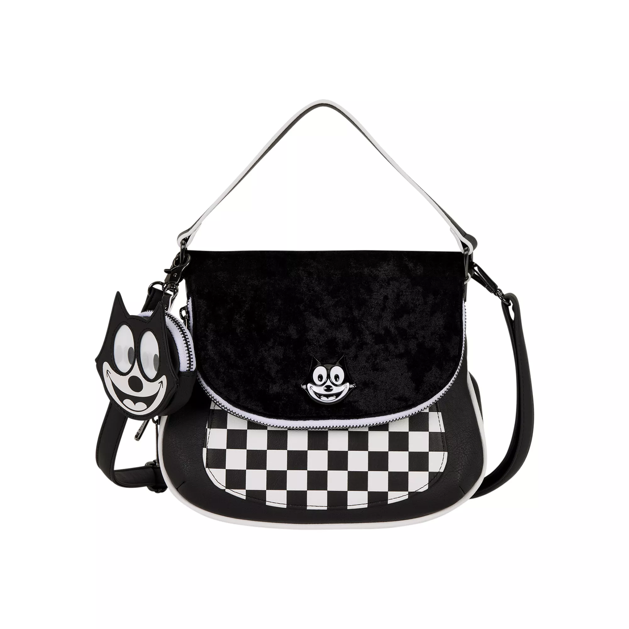 Loungefly Felix the Cat Checkered Crossbody Bag at Spencer's