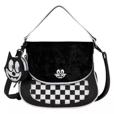 Loungefly Felix the Cat Checkered Crossbody Bag at Spencer's