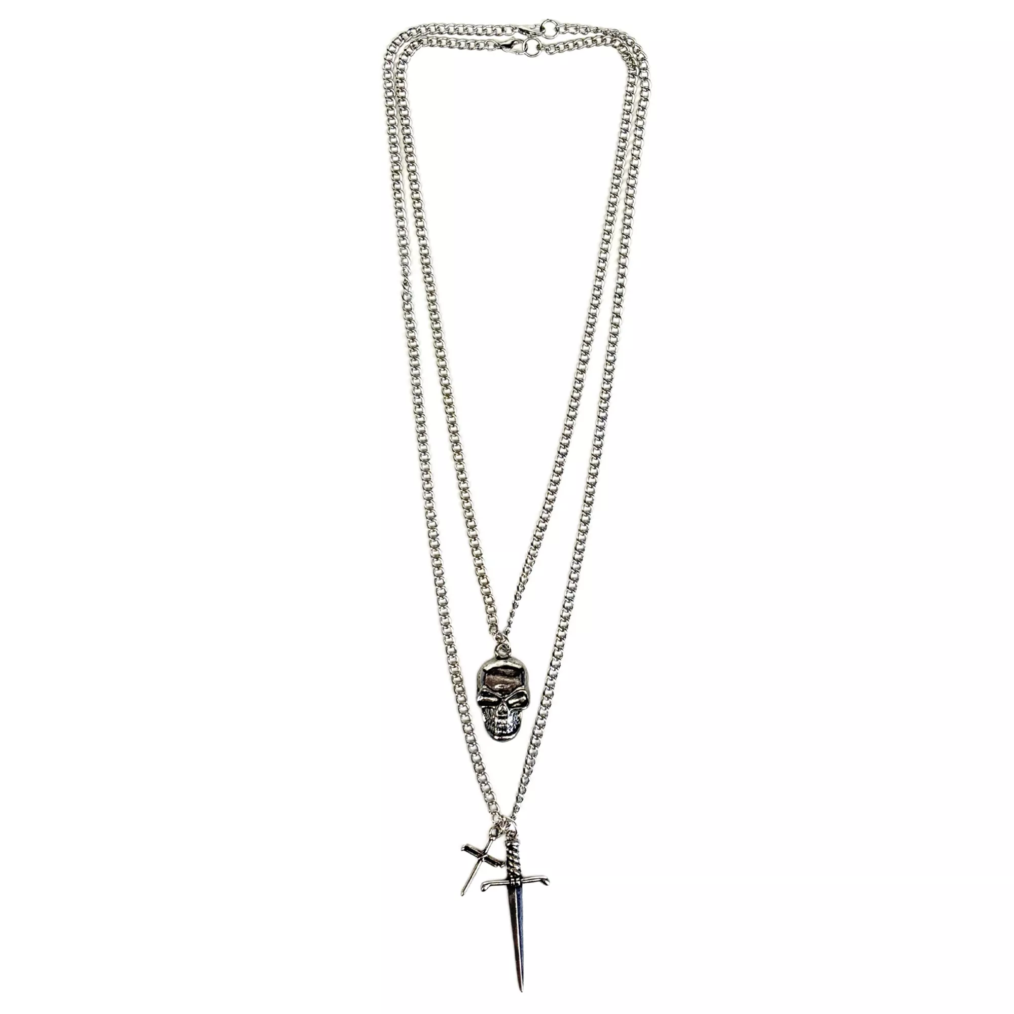 Multi-Pack Skull and Crosses Chain Necklaces - 2 Pack