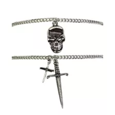 Multi-Pack Skull and Crosses Chain Necklaces - 2 Pack at Spencer's