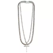Silvertone Dual Row Cross Pendant Necklace at Spencer's