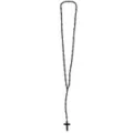 Black Rosary Cross Pendant Necklace at Spencer's