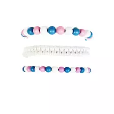 Multi-Pack Trans Pride Braided Cord and Beaded Bracelets - 3 Pack at Spencer's