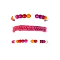 Multi-Pack Lesbian Pride Braided Cord and Beaded Bracelets - 3 Pack at Spencer's