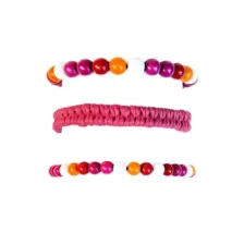 Multi-Pack Lesbian Pride Braided Cord and Beaded Bracelets - 3 Pack at Spencer's