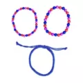 Multi-Pack Bisexual Pride Bradied Cord and Beaded Bracelets - 3 Pack at Spencer's