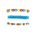 Multi-Pack Pansexual Pride Braided Cord and Beaded Bracelets - 3 Pack at Spencer's