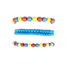 Multi-Pack Pansexual Pride Braided Cord and Beaded Bracelets - 3 Pack at Spencer's