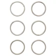 Multi-Pack Silver-Plated Titanium Hinged Hoops 6 Pack - 20 Gauge at Spencer's