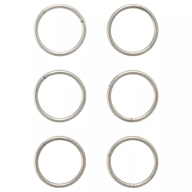 Multi-Pack Silver-Plated Titanium Hinged Hoops 6 Pack - 20 Gauge at Spencer's