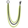 Black and Green Triple Row Wallet Chain at Spencer's