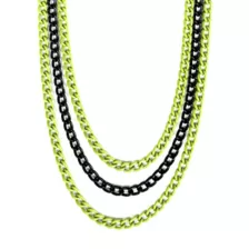 Black and Green Triple Row Wallet Chain at Spencer's