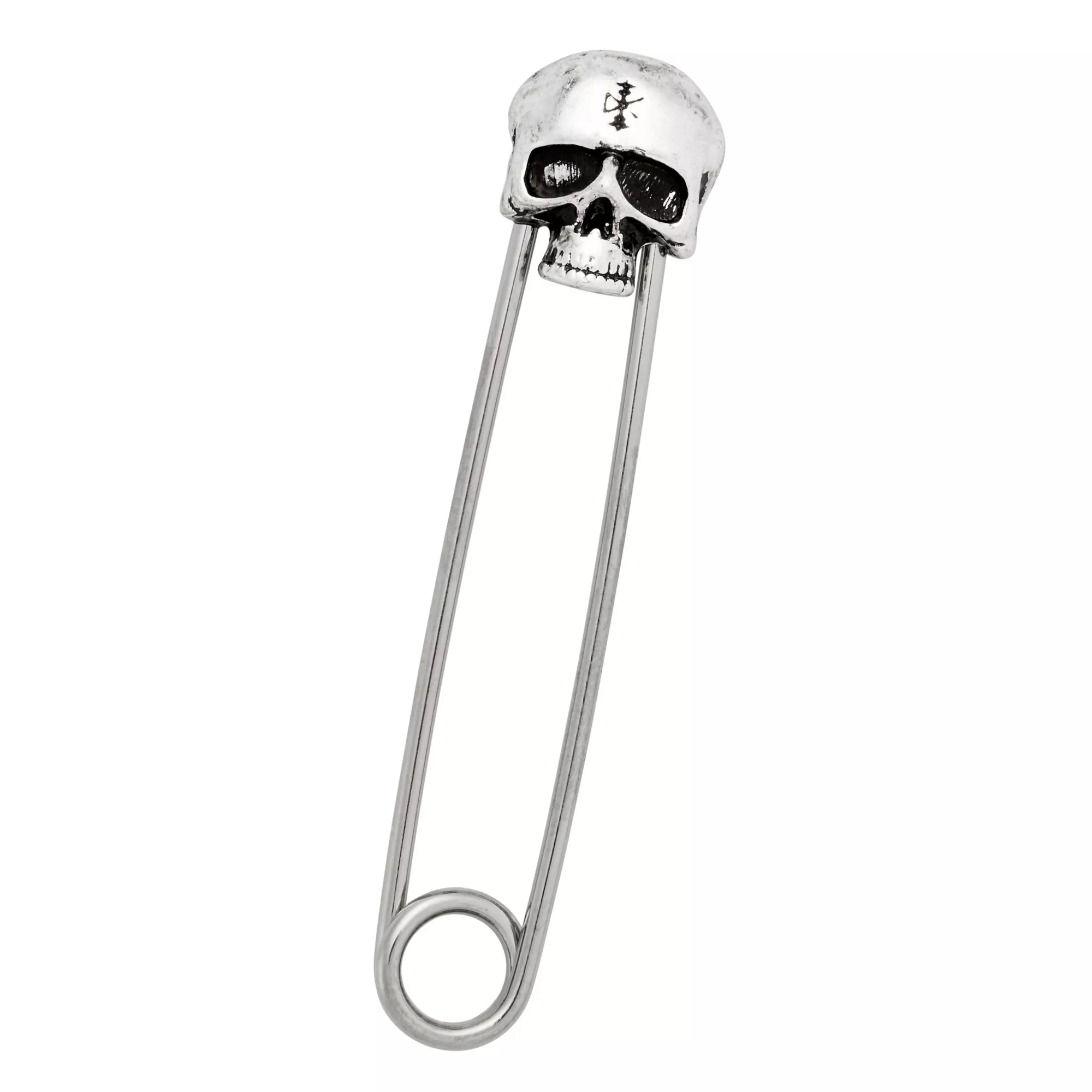 Titanium Skull Safety Pin Industrial Barbell - 16 Gauge at Spencer's