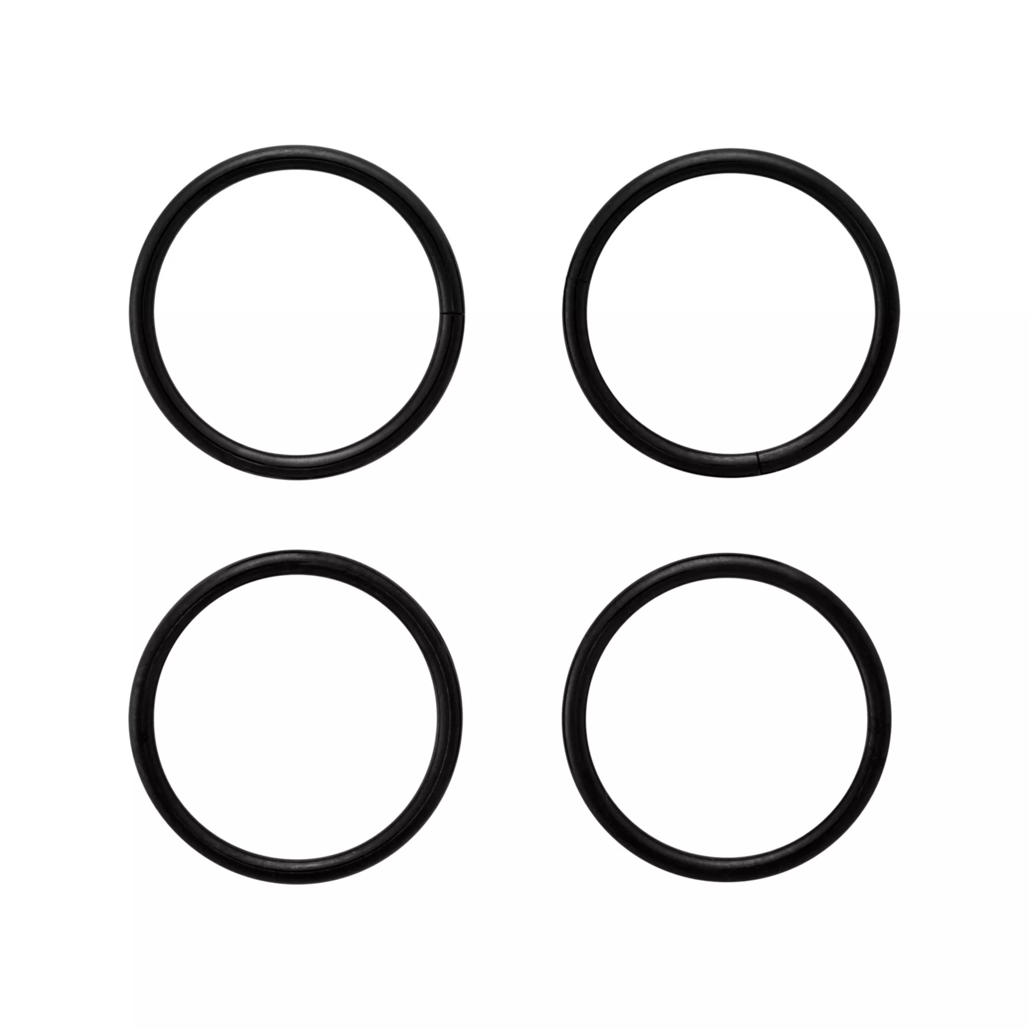 Multi-Pack Black Titanium Hinged Nose Hoops 4 Pack - 20 Gauges at Spencer's
