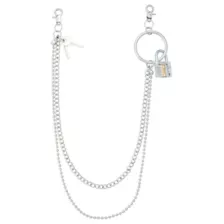 2-Row Lock and Key Wallet Chain at Spencer's