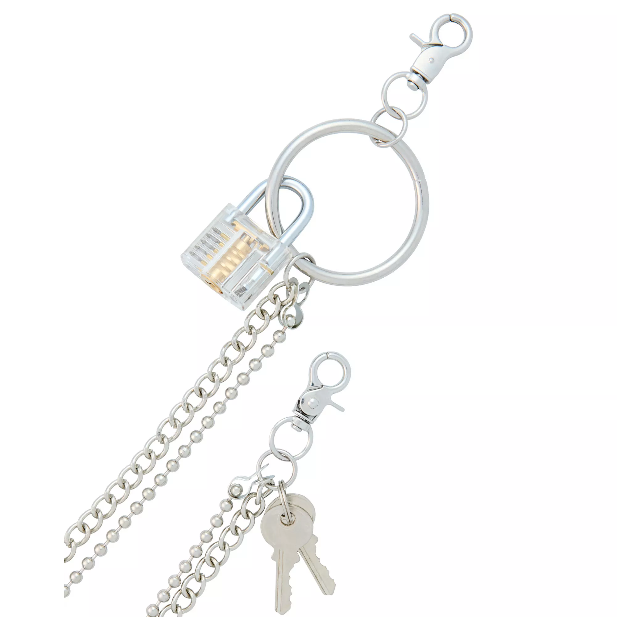 2-Row Lock and Key Wallet Chain at Spencer's
