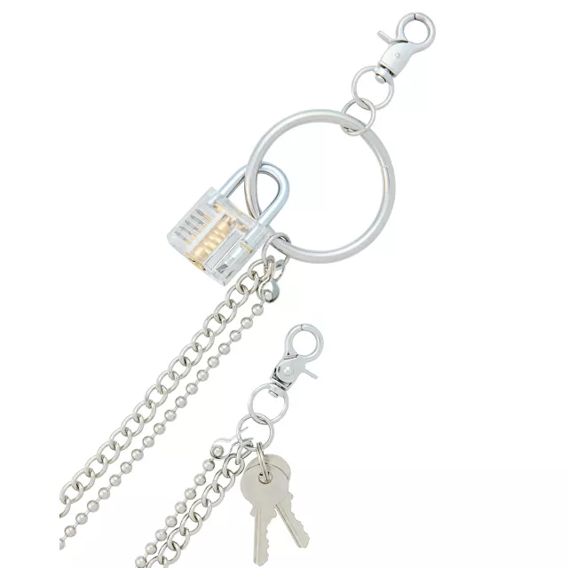 2-Row Lock and Key Wallet Chain at Spencer's