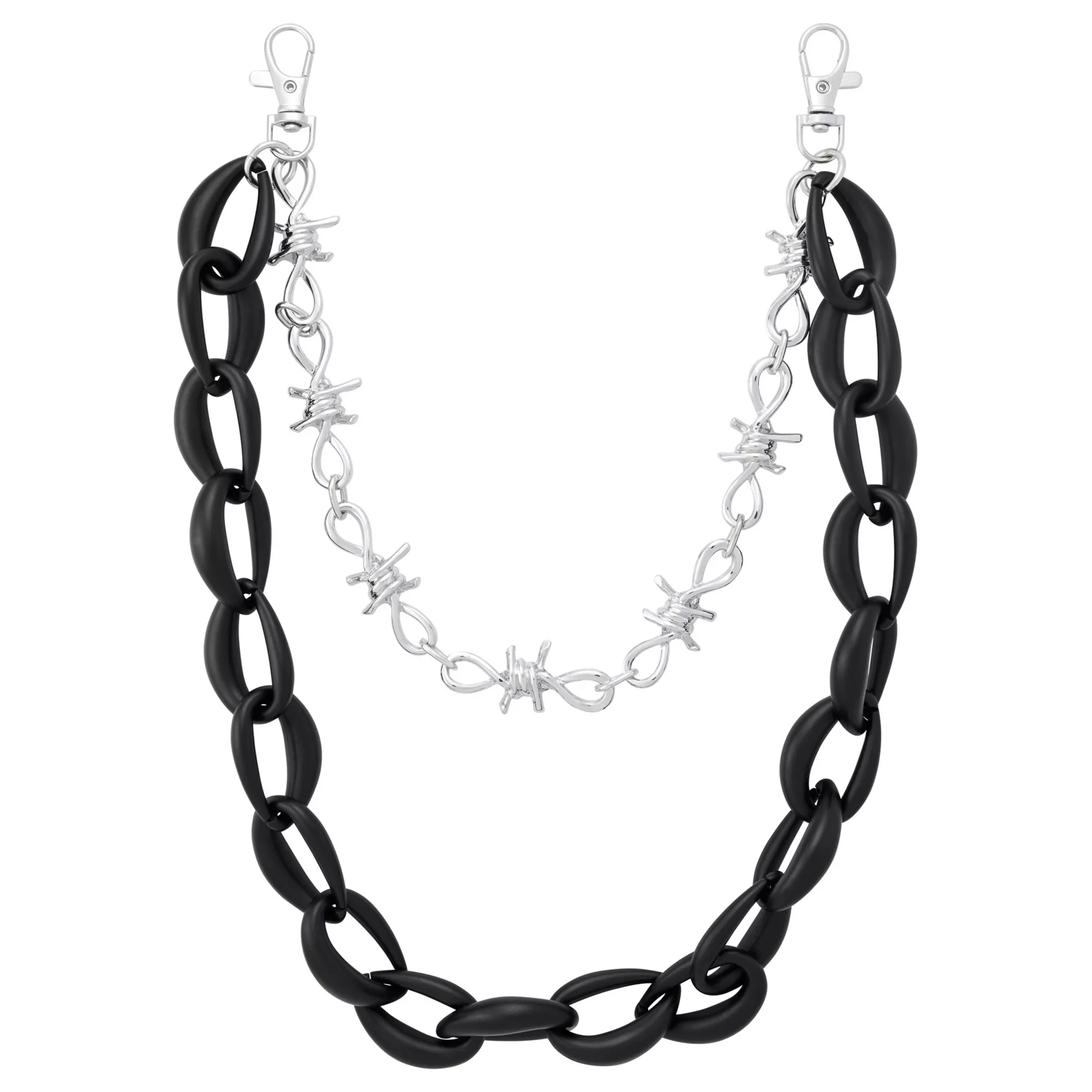 2-Row Barbed Wire Wallet Chain at Spencer's