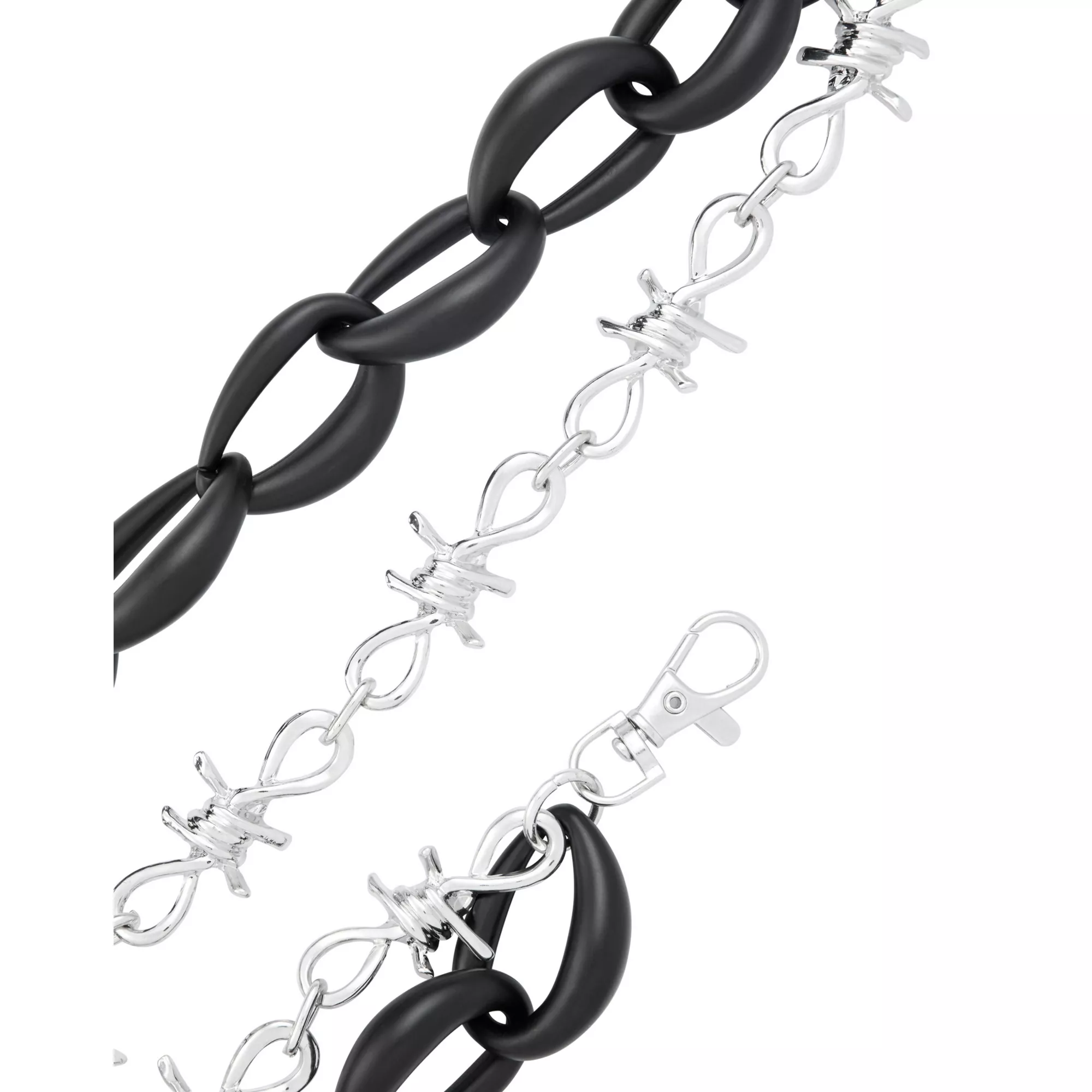 2-Row Barbed Wire Wallet Chain at Spencer's
