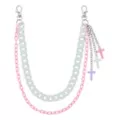 Multi-Color Layered Cross Wallet Chain at Spencer's