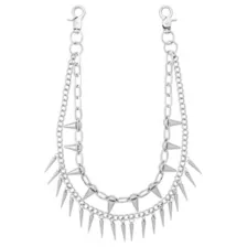 2-Row Spiked Wallet Chain at Spencer's