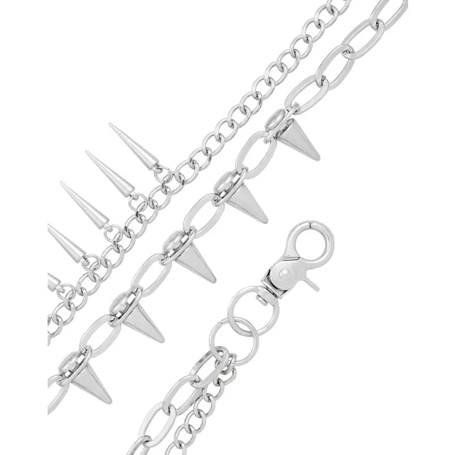 2-Row Spiked Wallet Chain at Spencer's