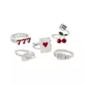 Multi-Pack Gambler Glam Rings - 5 Pack at Spencer's