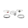 Multi-Pack Eclectic Novelty Rings - 5 Pack at Spencer's