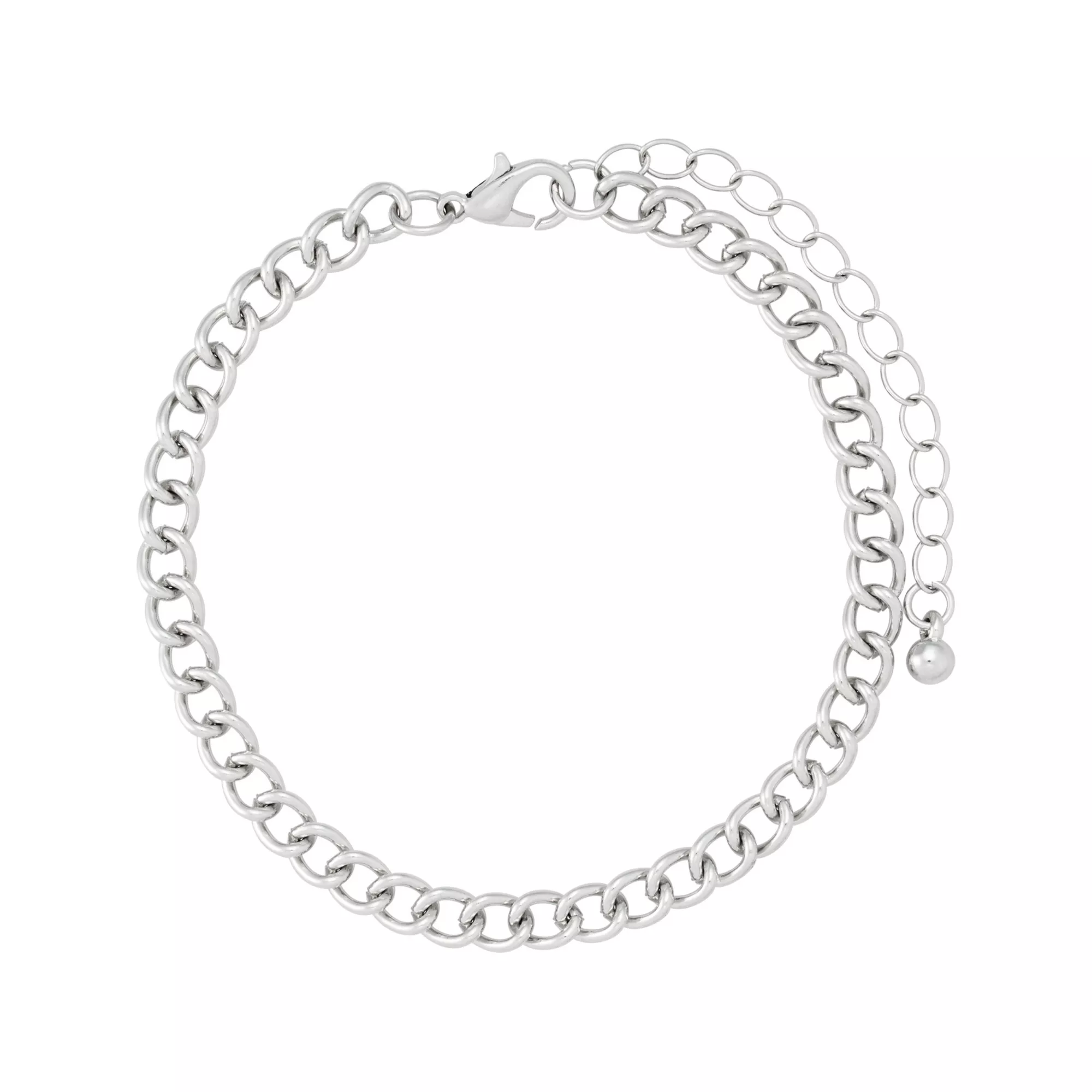 Multi-Pack Silvertone and Black Spiked Chain Bracelets - 5 Pack at Spencer's
