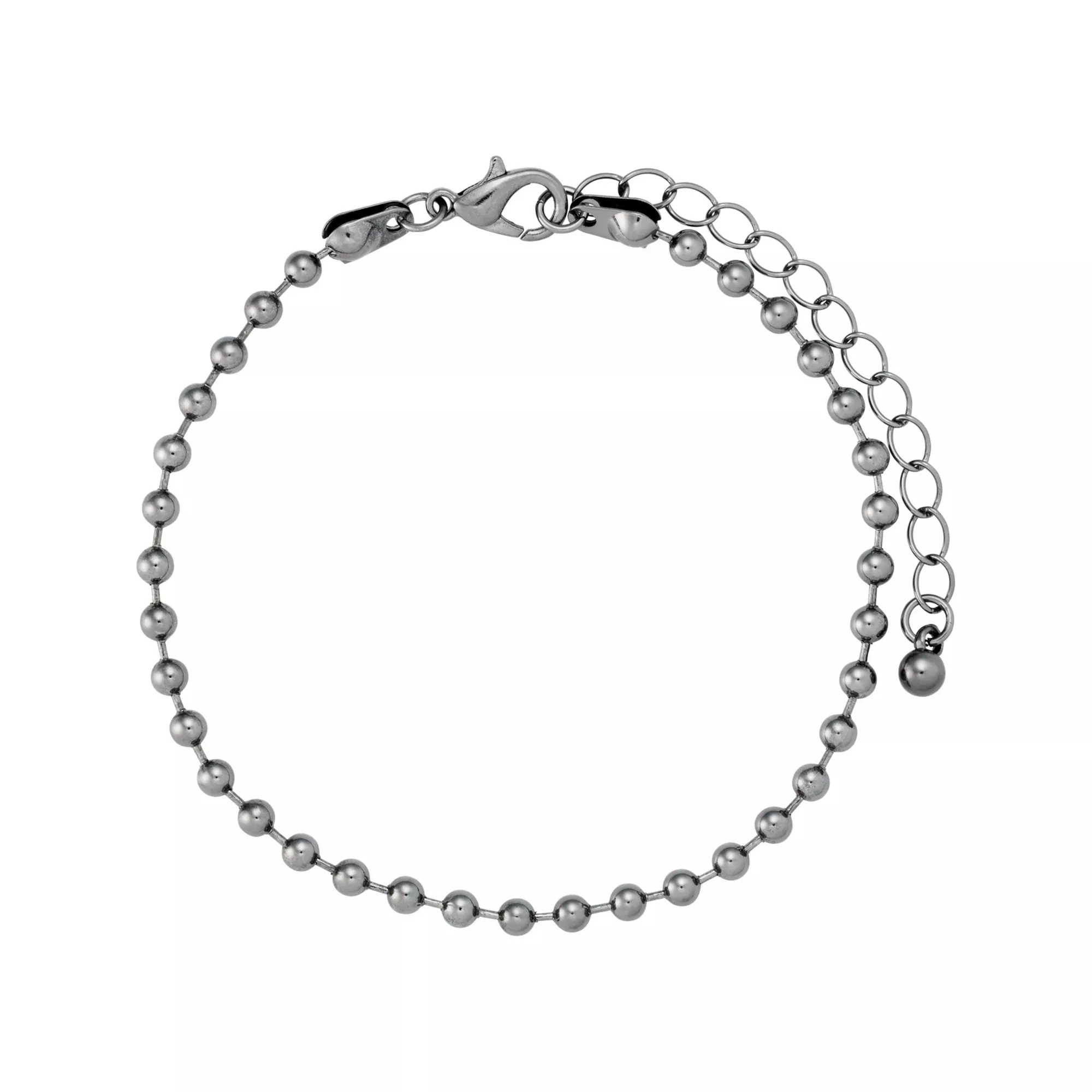 Multi-Pack Silvertone and Black Spiked Chain Bracelets - 5 Pack at Spencer's