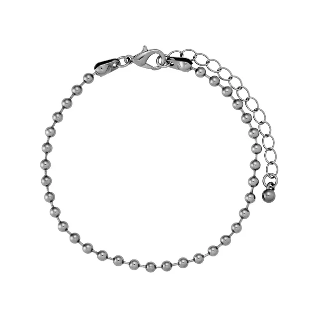 Multi-Pack Silvertone and Black Spiked Chain Bracelets - 5 Pack at Spencer's