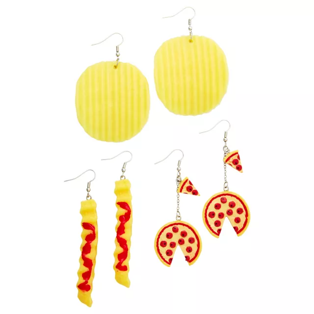Multi-Pack Snack Food Earrings - 3 Pair at Spencer's
