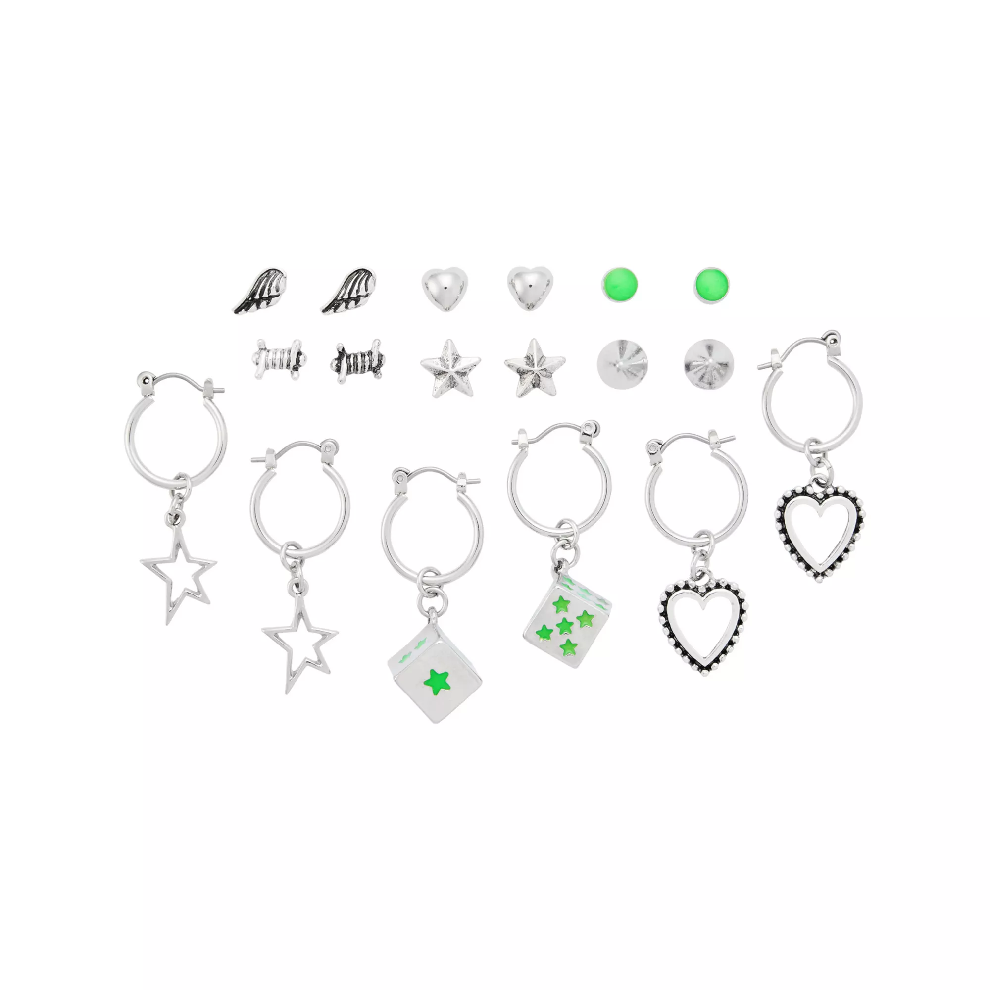 Multi-Pack Roll for the Stars Stud and Dangle Earrings - 9 Pair at Spencer's