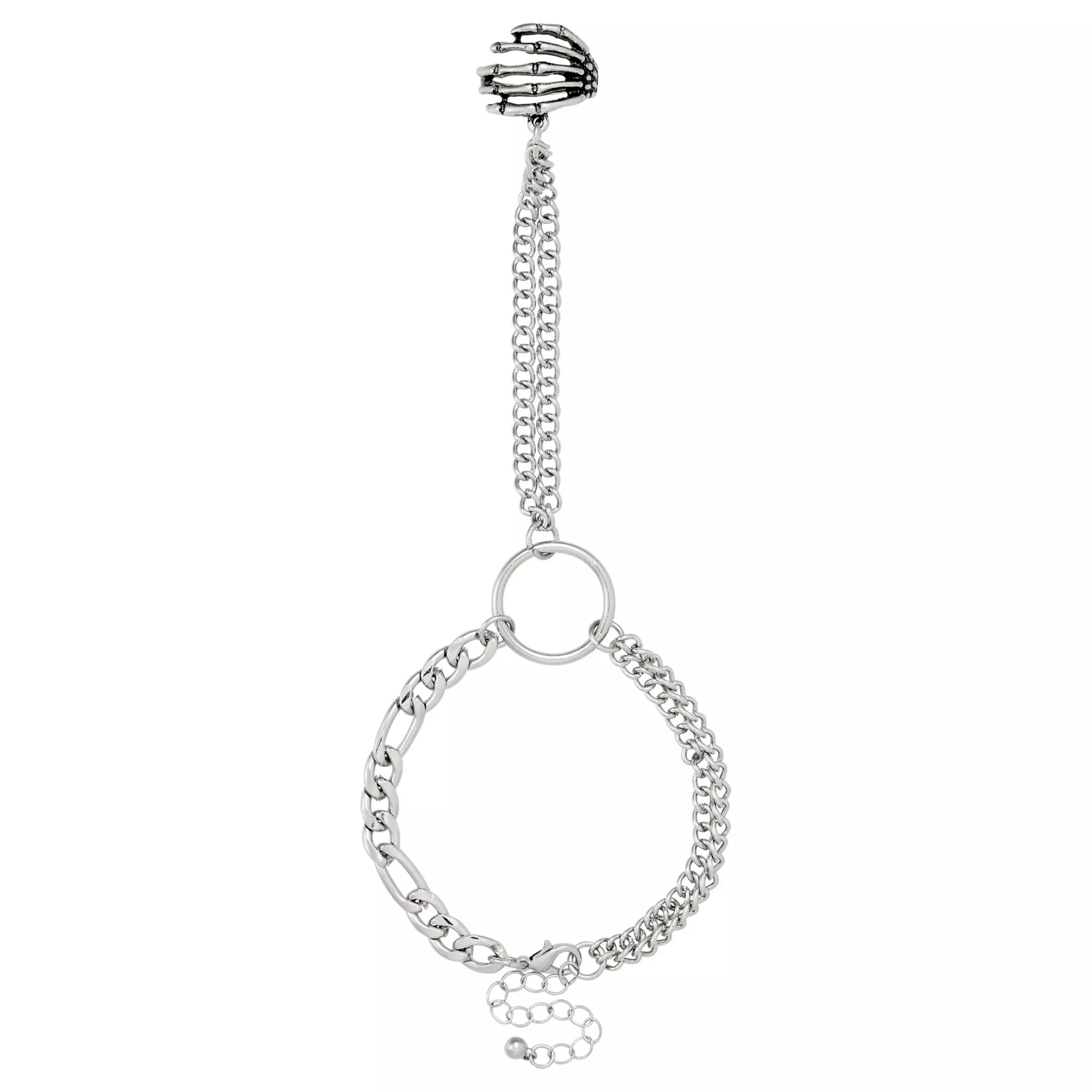 Skeleton Grip Hand Chain Bracelet at Spencer's