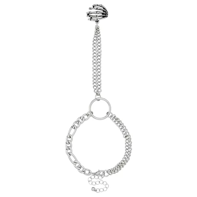 Skeleton Grip Hand Chain Bracelet at Spencer's