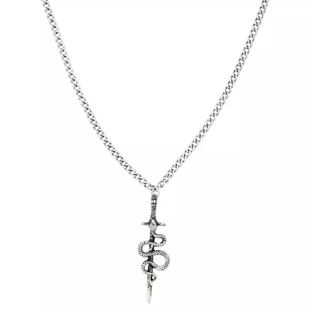 Snake Sword Chain Necklace at Spencer's