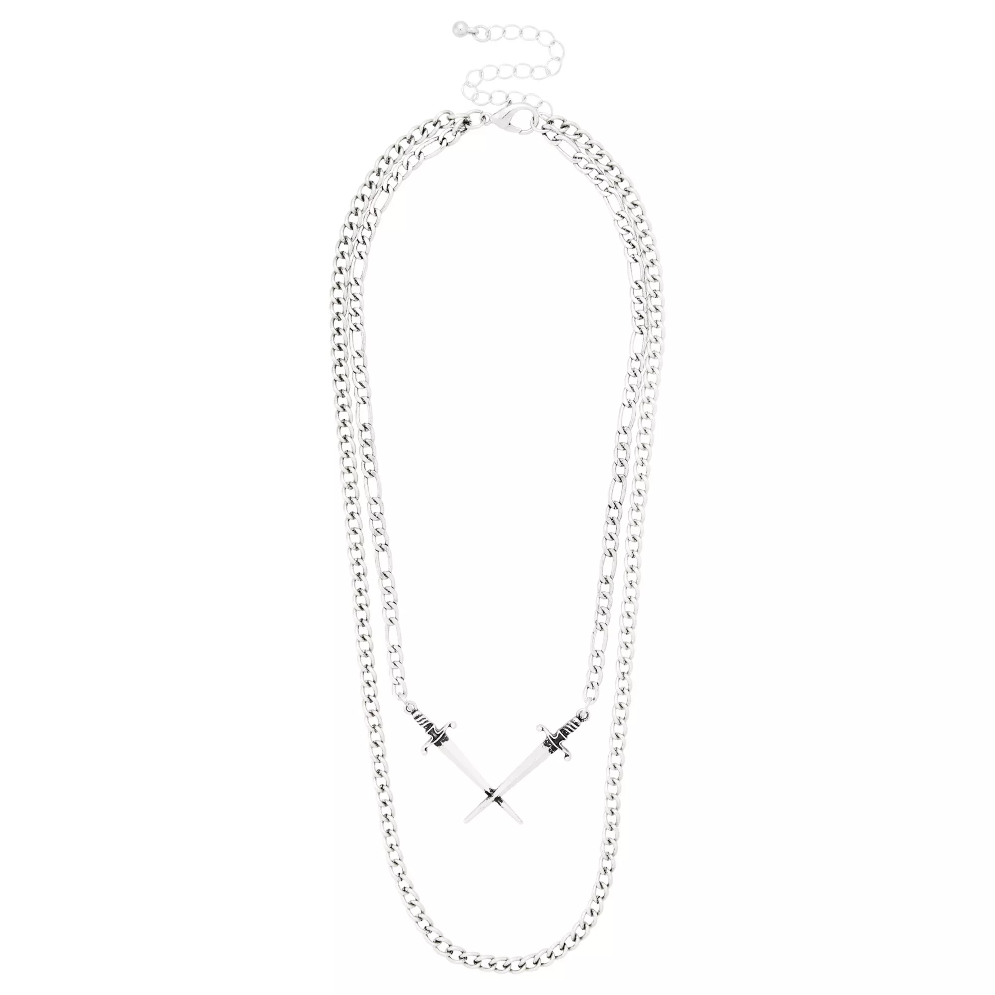 Sword Chain Choker Necklace Set at Spencer's